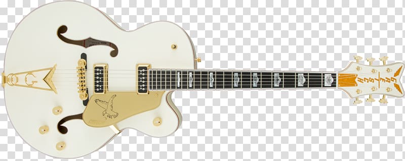 Gretsch White Falcon Guitar Gretsch G6136T Electromatic TV Jones, guitar transparent background PNG clipart