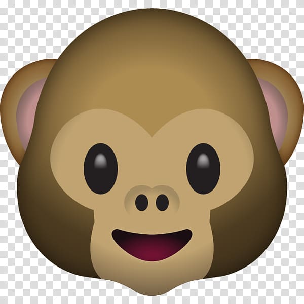 brown monkey illustration, Emoji Monkey Sticker Meaning Text messaging, emoji face transparent background PNG clipart