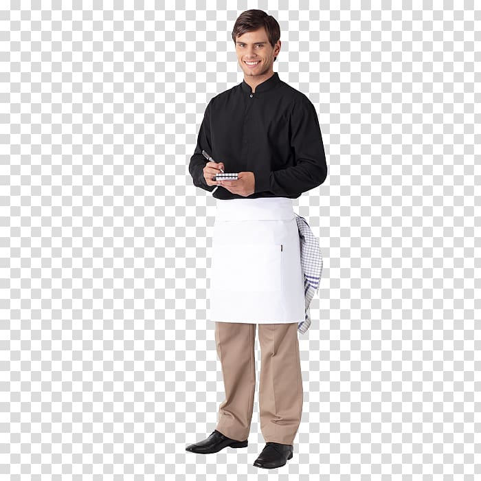 Clothing Sleeve T-shirt Apron Waiter, promotions background transparent background PNG clipart