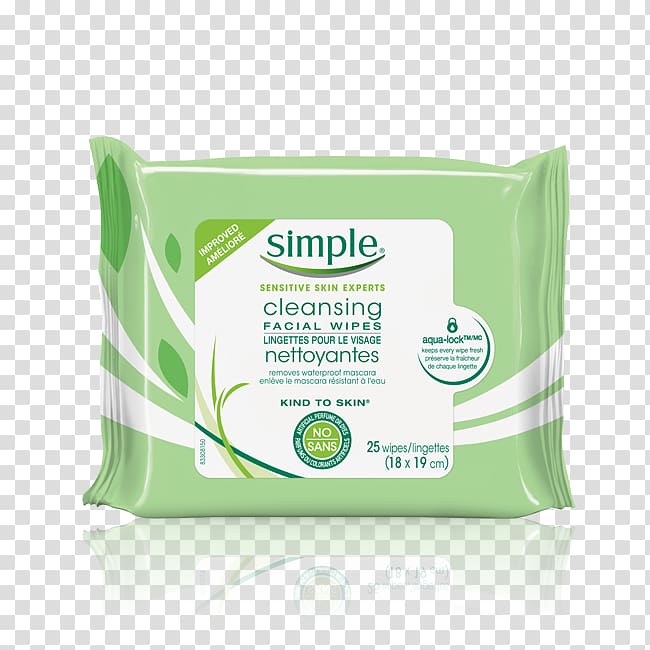 Simple Skincare Wet wipe Cleanser Cosmetics Simple Cleansing Facial Wipes, Face transparent background PNG clipart