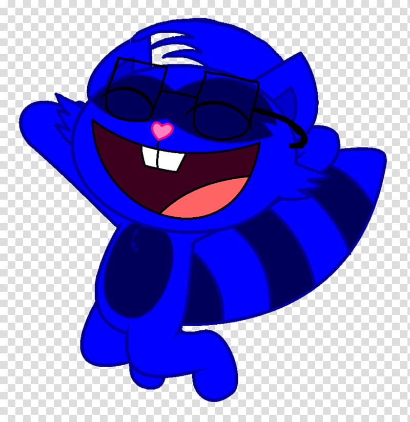 Cobalt blue Character , raccoon paint transparent background PNG clipart