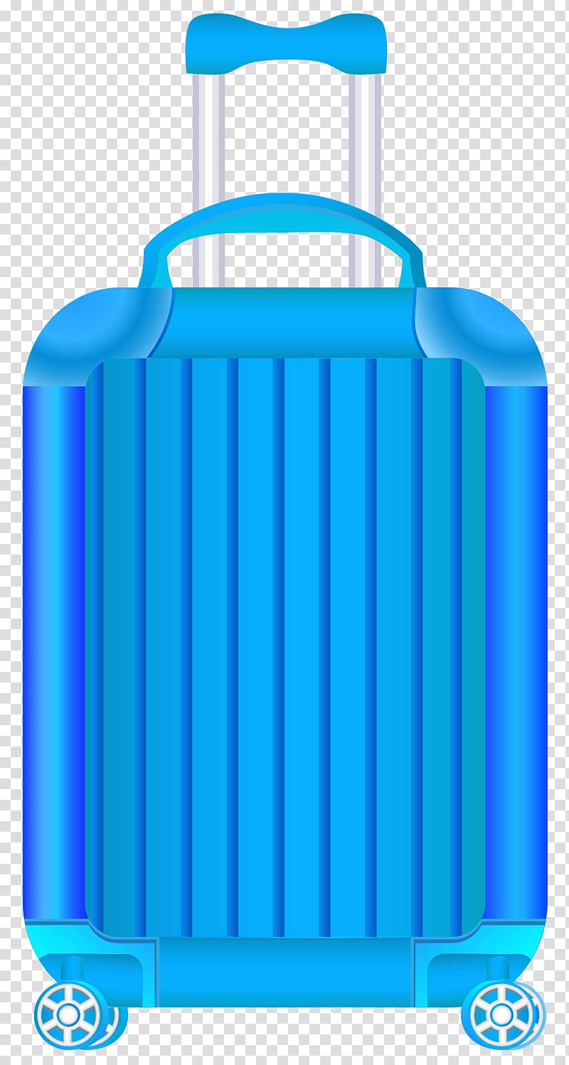 blue luggage art, Suitcase Travel , Blue Trolley Suitcase transparent background PNG clipart