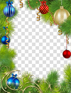 christmas flower decoration border background transparent background PNG clipart thumbnail