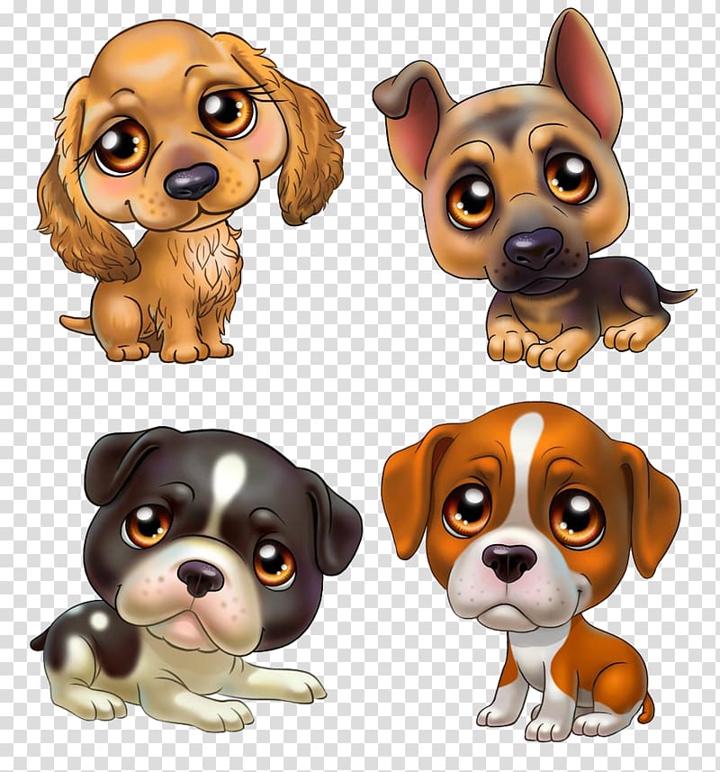 many varieties cartoon dog transparent background PNG clipart