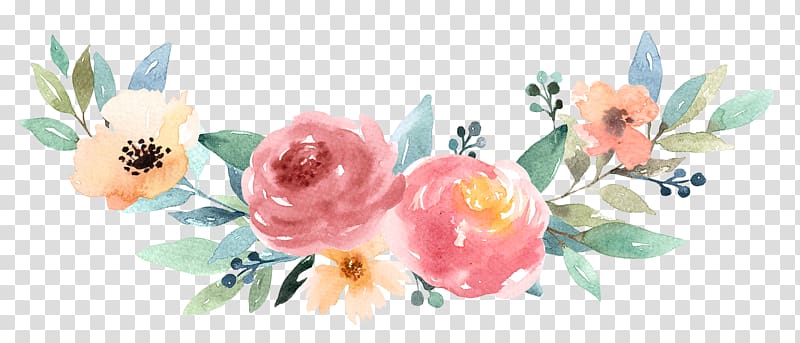 Floral design Watercolor painting Paper Rabbit, design transparent background PNG clipart