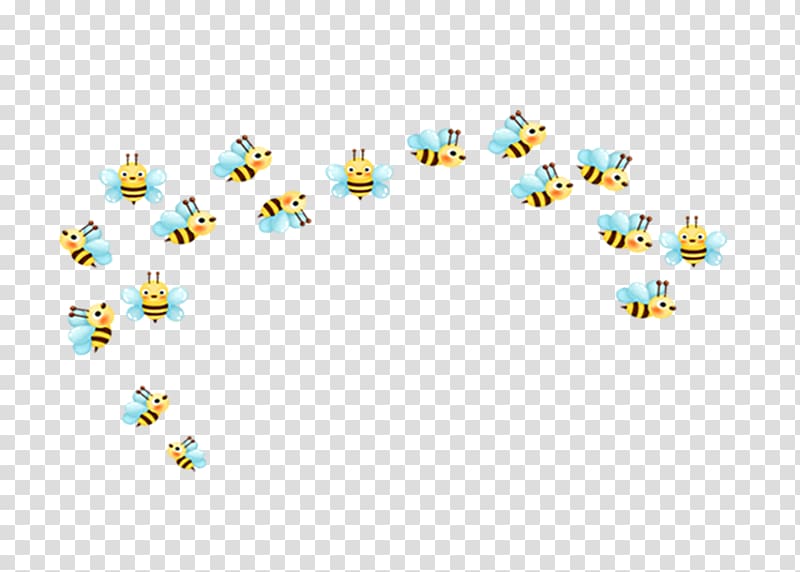 Bee Apis florea Drawing Animation, Floating Bees transparent background PNG clipart