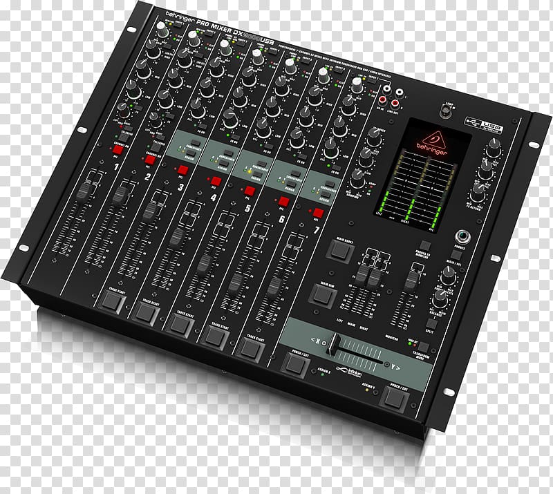 DJ mixer Audio Mixers Disc jockey Behringer, golden stereo 3 transparent background PNG clipart