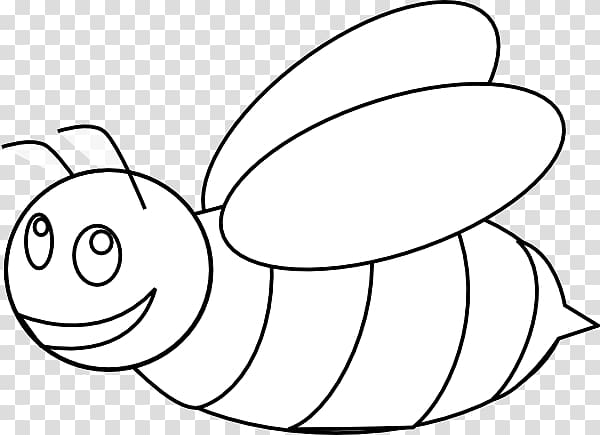 Bumblebee Outline Honey bee , Cartoon Bee Coloring Page transparent background PNG clipart
