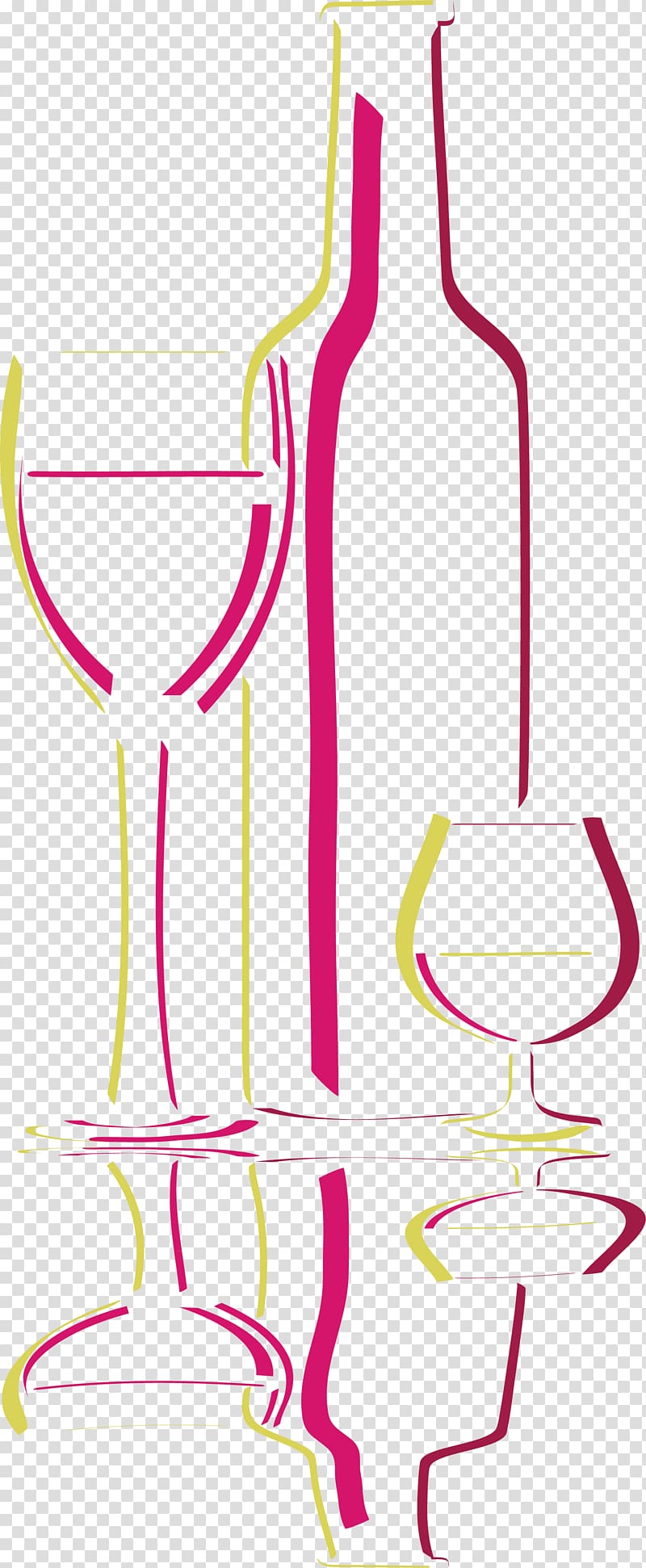 Wine glass Bottle, Creative wine glass bottle transparent background PNG clipart