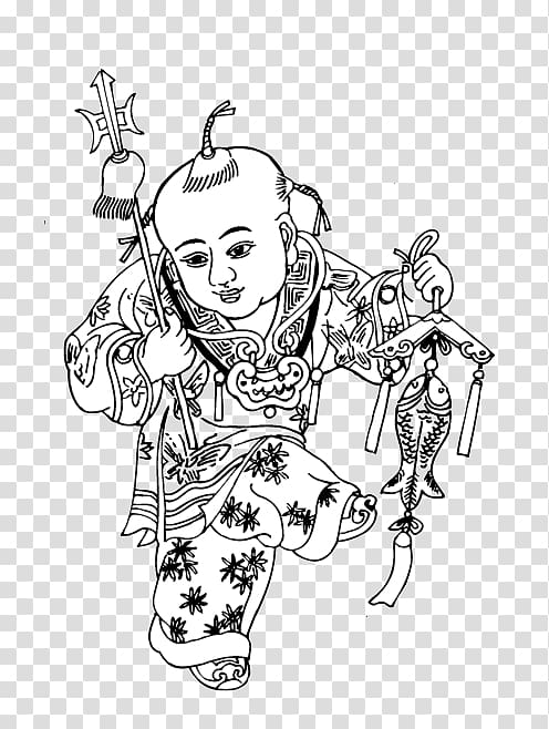 China Budaya Tionghoa Illustration, Boy transparent background PNG clipart