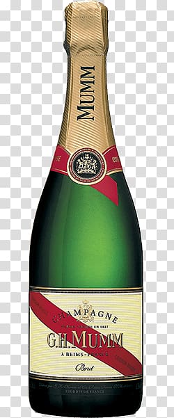 Champagne Mumm bottle, Mumm Cordon Rouge Bottle transparent background PNG clipart