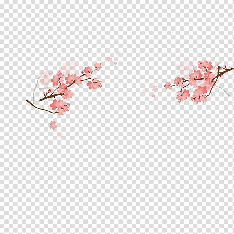 pink floral textile, Cherry blossom Pink, beautiful Japanese cherry blossoms transparent background PNG clipart