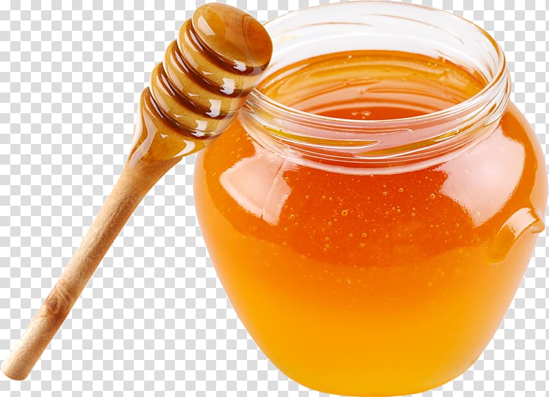 honey in glass jar, Organic honey Honey bee Nectar Mu0101nuka honey, honey transparent background PNG clipart