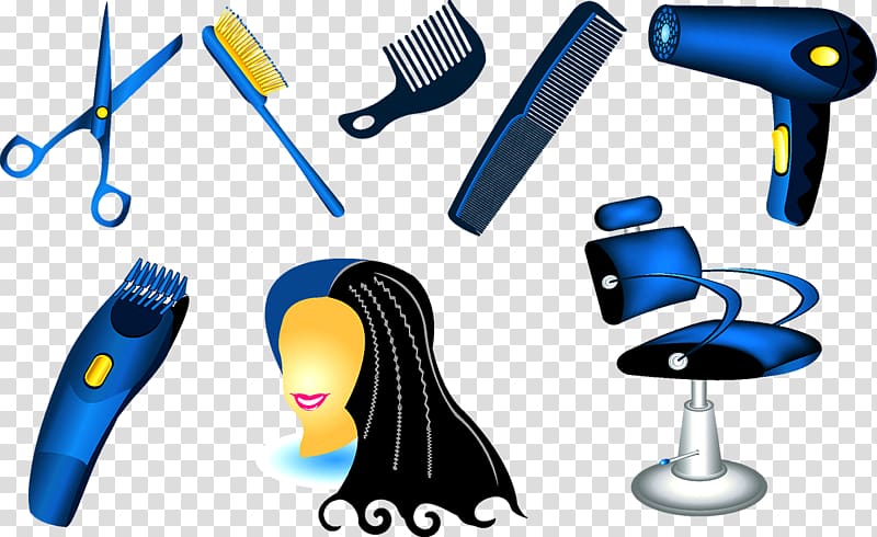 Comb Hair care Hairstyling product Hairdresser Hair dryer, Hair Barber transparent background PNG clipart