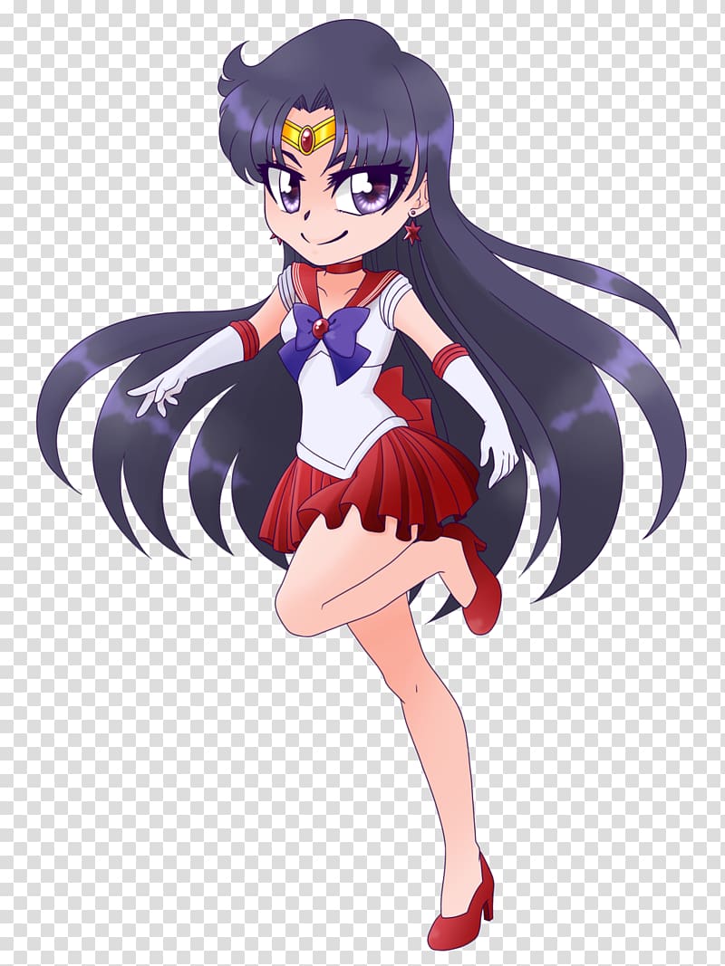 Black hair Hime cut Arm, sailor moon transparent background PNG clipart