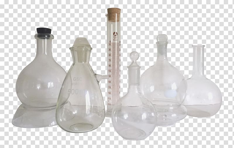 Glass bottle Laboratory Flasks Beaker, glass jar transparent background PNG clipart