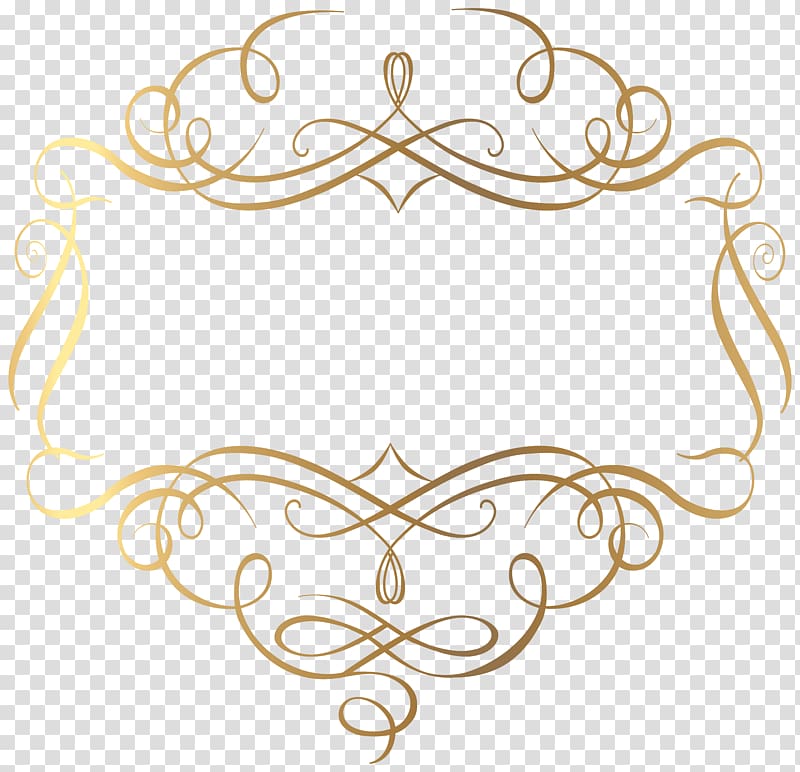 gold wrought border , Decorative arts , French pattern border transparent background PNG clipart