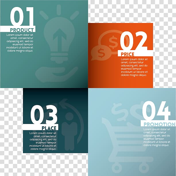four posters, , creative element PPT transparent background PNG clipart