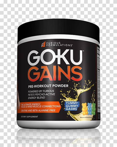 Goku Pre-workout Exercise Physical fitness Bodybuilding supplement, salvia miltiorrhiza transparent background PNG clipart
