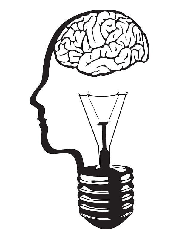 Incandescent light bulb Brain , Of Depressed People transparent background PNG clipart