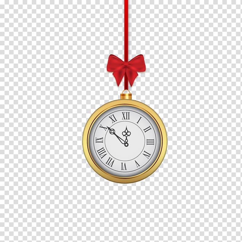 Clock Chinese New Year, New Year bell transparent background PNG clipart