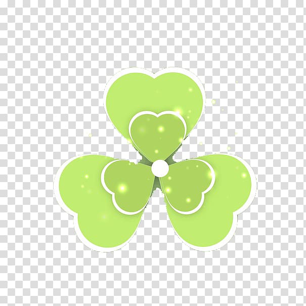 Green Leaf Computer file, Heart-shaped green clover transparent background PNG clipart