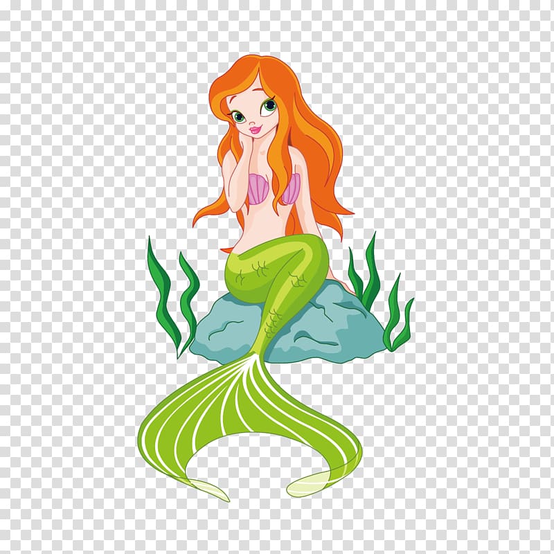 mermaid sitting on rock formation illustration, Mermaid , pattern mermaid transparent background PNG clipart