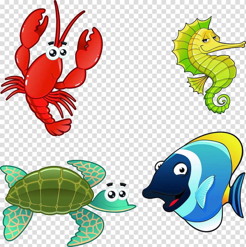 Cartoon Aquatic animal Marine life Illustration, fish,Aquarium,Aquatic,animal,Cartoon transparent background PNG clipart