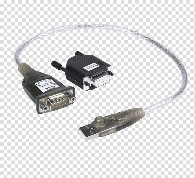 Serial cable Adapter RS-232 Electrical connector Serial port, USB transparent background PNG clipart