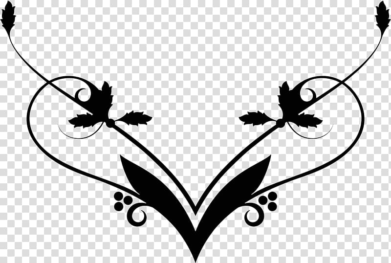 Black and white Art , flourishing transparent background PNG clipart