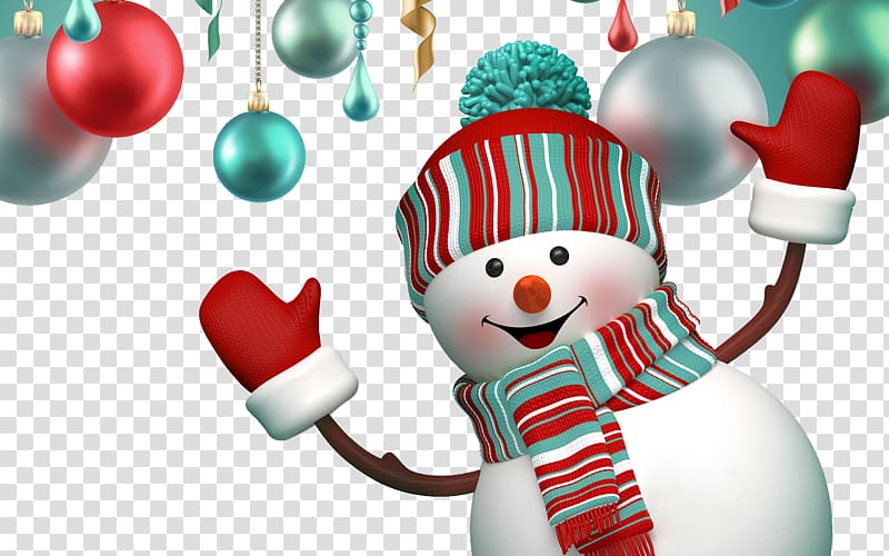 Santa Claus Paper Christmas decoration Snowman, Christmas snowman transparent background PNG clipart