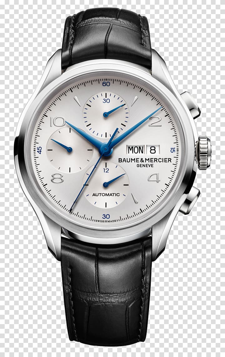 Baume et Mercier Chronograph Automatic watch Watchmaker, watch transparent background PNG clipart