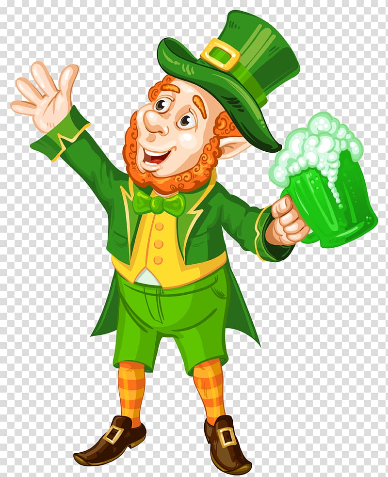 Saint Patrick's Day , St Patrick Day Leprechaun with Green Beer , Leprechaun transparent background PNG clipart
