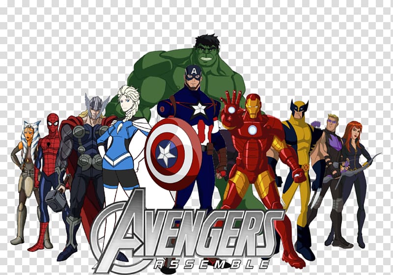 Marvel Avengers Assemble , Captain America Hulk Black Widow Thor Avengers, AVANGERS transparent background PNG clipart