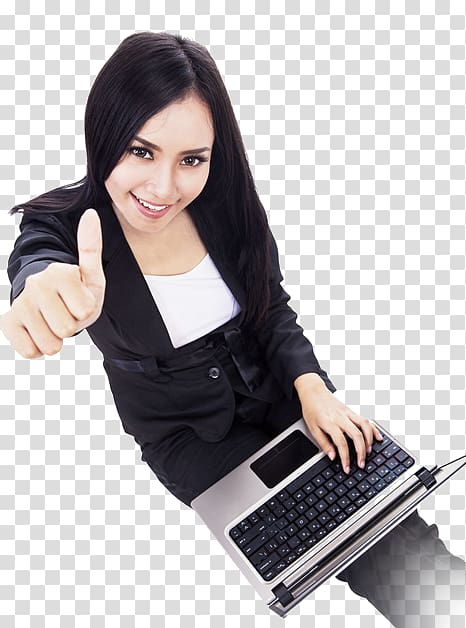 Laptop Ultrabook User Businessperson Computer, office lady transparent background PNG clipart