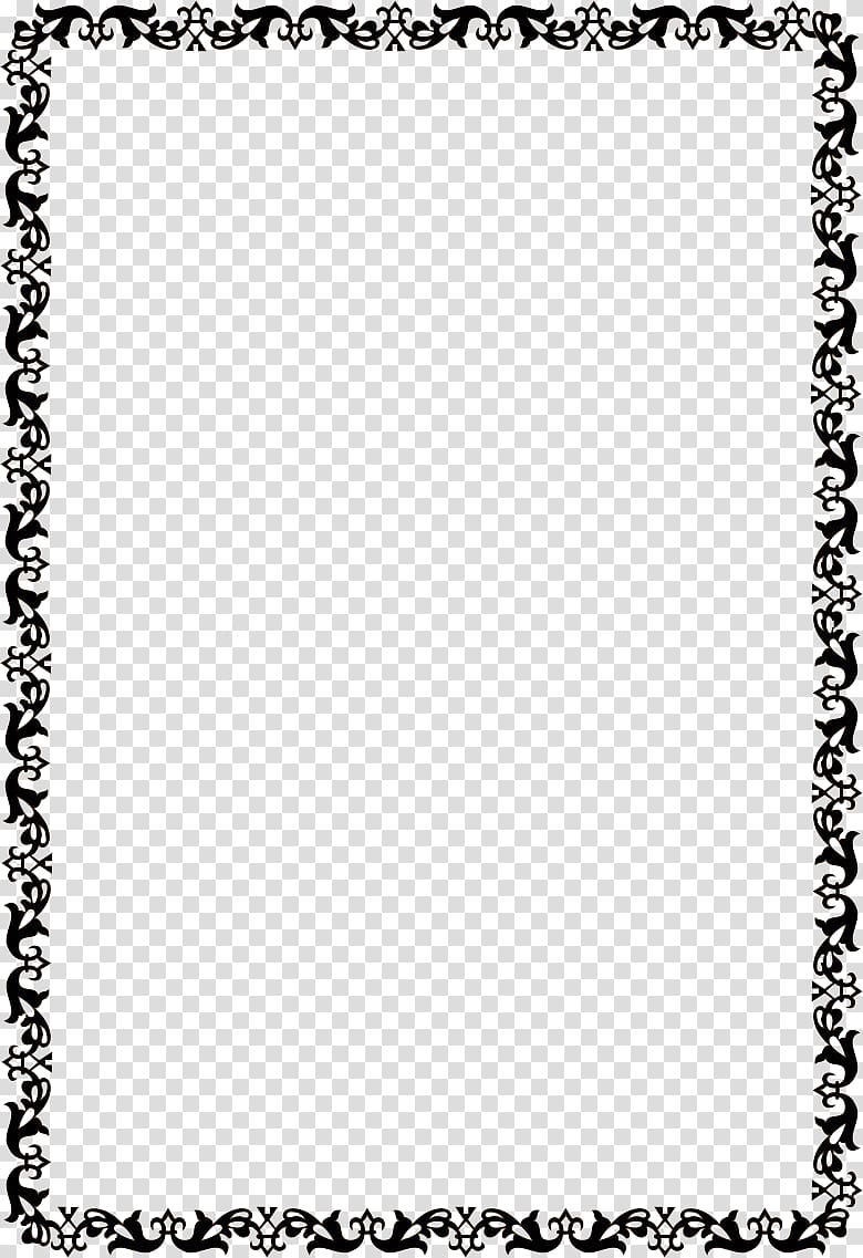 black floral frame template, , Profile Introduction Border transparent background PNG clipart
