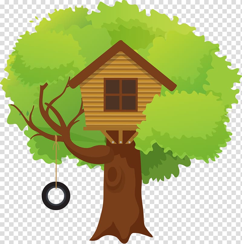 Tree house Illustration, Tree house transparent background PNG clipart
