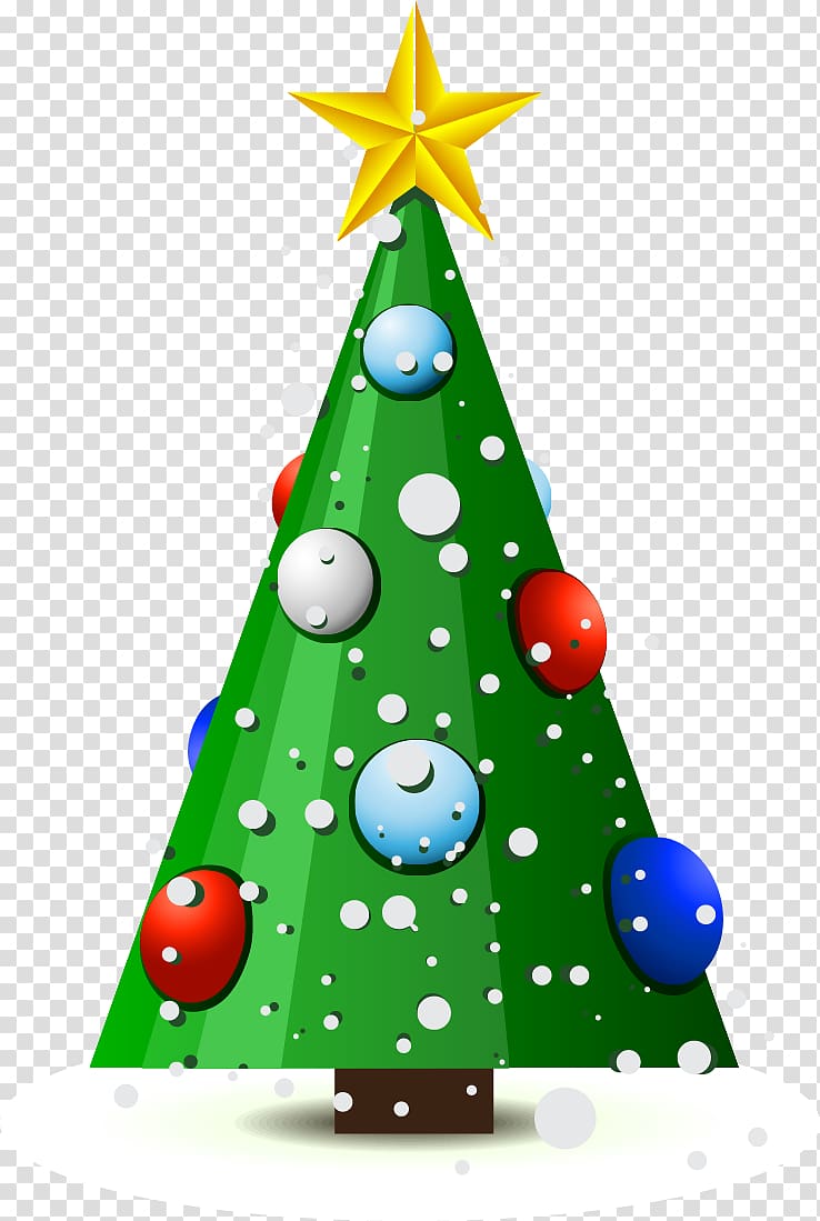 Christmas tree New Year tree, Green Christmas tree covered with ornaments transparent background PNG clipart