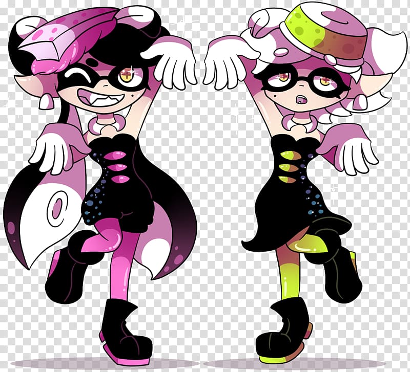 Splatoon Video game art Fan art, Squid Sisters transparent background PNG clipart