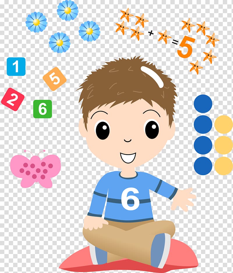 boy sitting on pillow, Mathematics Child Mental calculation Abacus Number, kids math transparent background PNG clipart