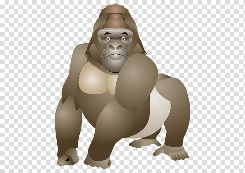 Gorilla Monkey Animation, Orangutan transparent background PNG clipart