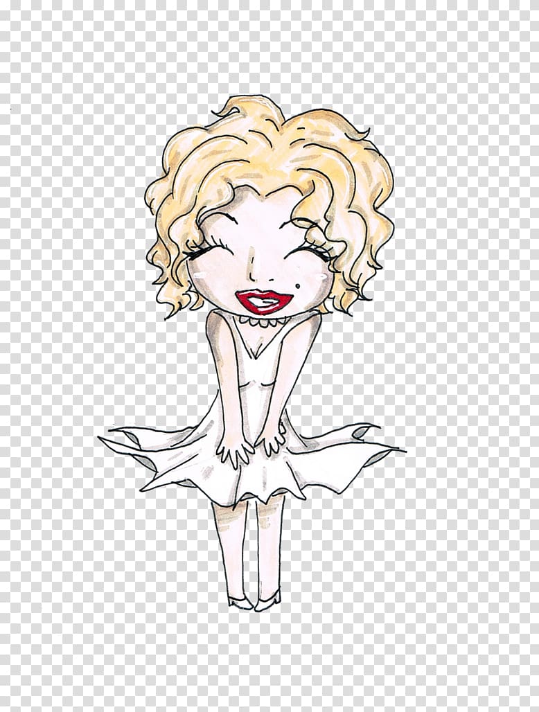 Drawing Line art Face, marylin monroe transparent background PNG clipart