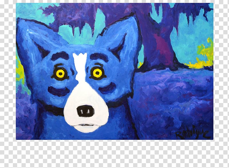 Blue Dog Painting Visual arts Canidae Artist, painting transparent background PNG clipart