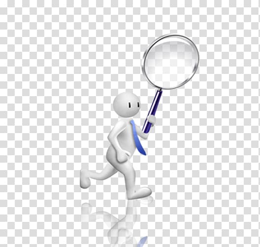 Magnifying glass Kanta cembung Icon, Holding a magnifying glass running villain transparent background PNG clipart