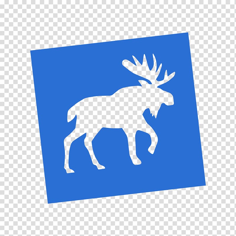 Blue Moose Reindeer Logo Snag Volleyball, transparent background PNG clipart