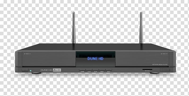 DUNE HD DUO 4K Multimedia Centre High Efficiency Video Coding 4K resolution Digital media player High-definition television, dune transparent background PNG clipart