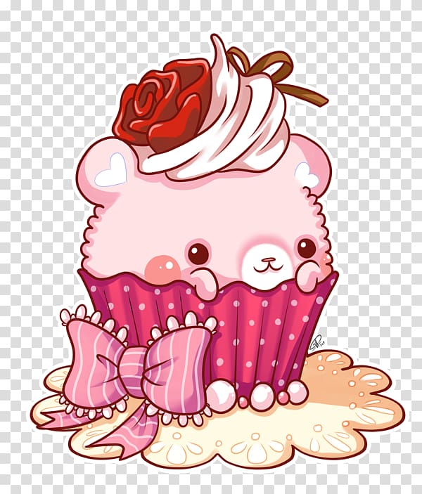 Cupcake Kavaii Desktop Food, cake transparent background PNG clipart