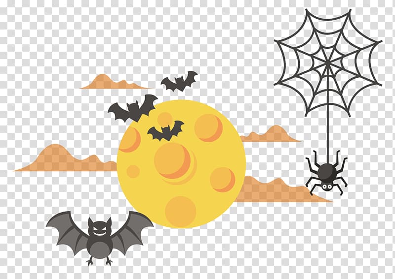 Halloween illustration transparent background PNG clipart