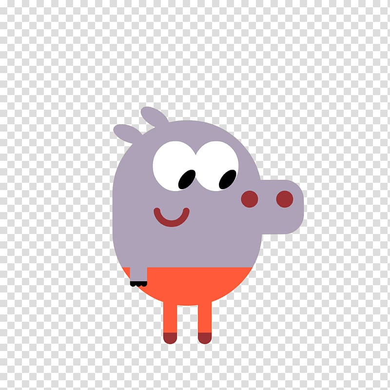 gray pig character illustration, Roly the Hippo transparent background PNG clipart