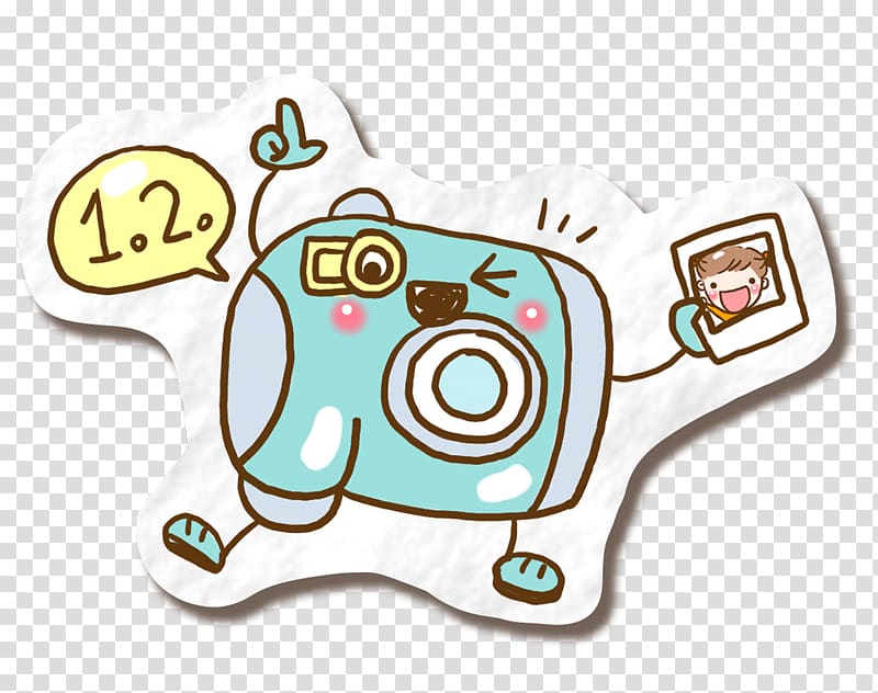 Instant camera Polaroid Corporation, Cartoon Camera transparent background PNG clipart